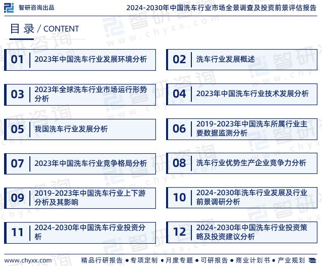 九游娱乐：2024版洗车行业市场运行态势及投资前景分析报告—智研咨询发布(图2)
